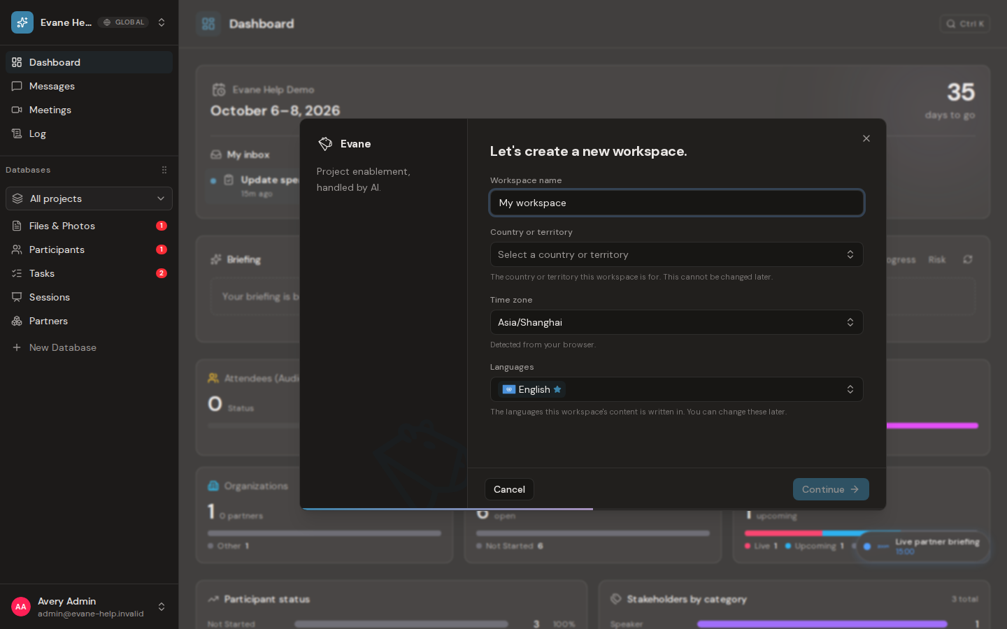 Complete your first-time setup in Formist