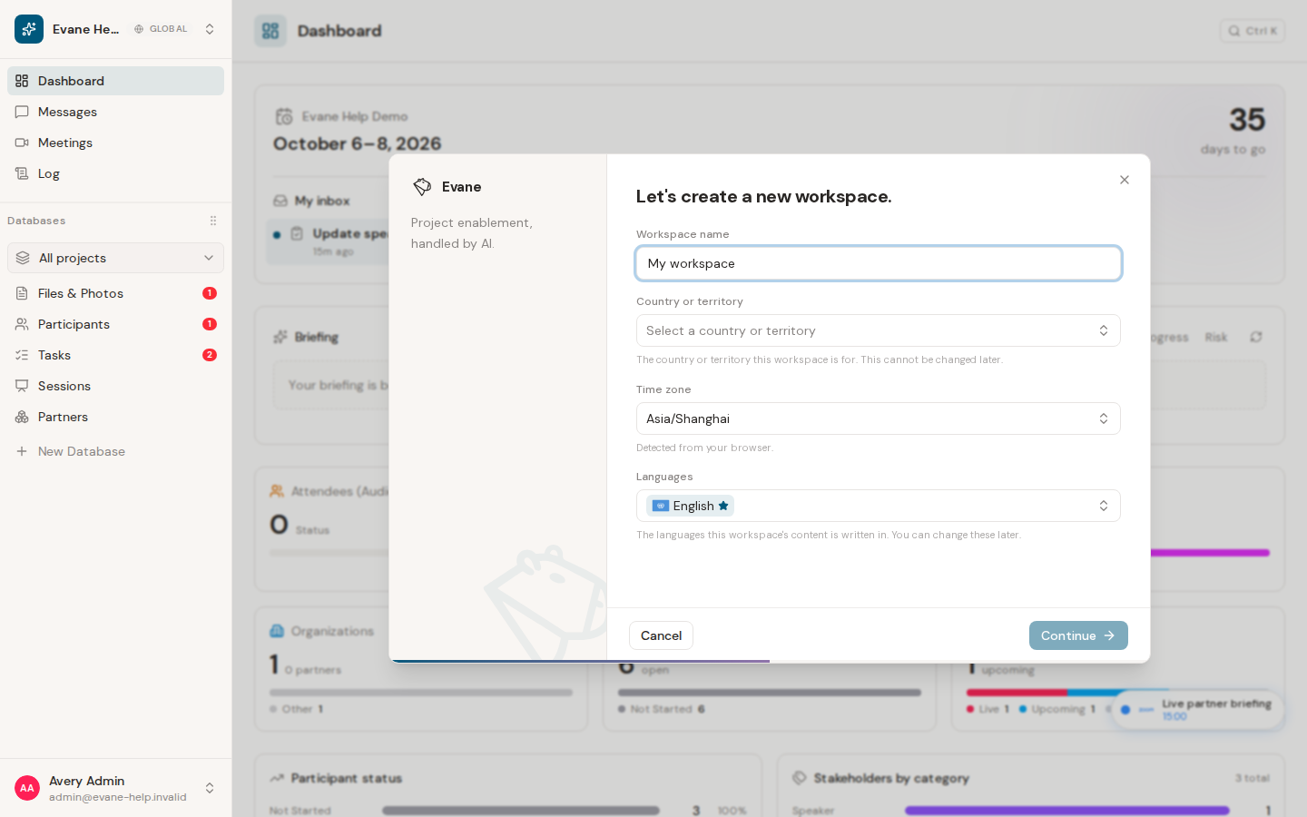 Complete your first-time setup in Formist