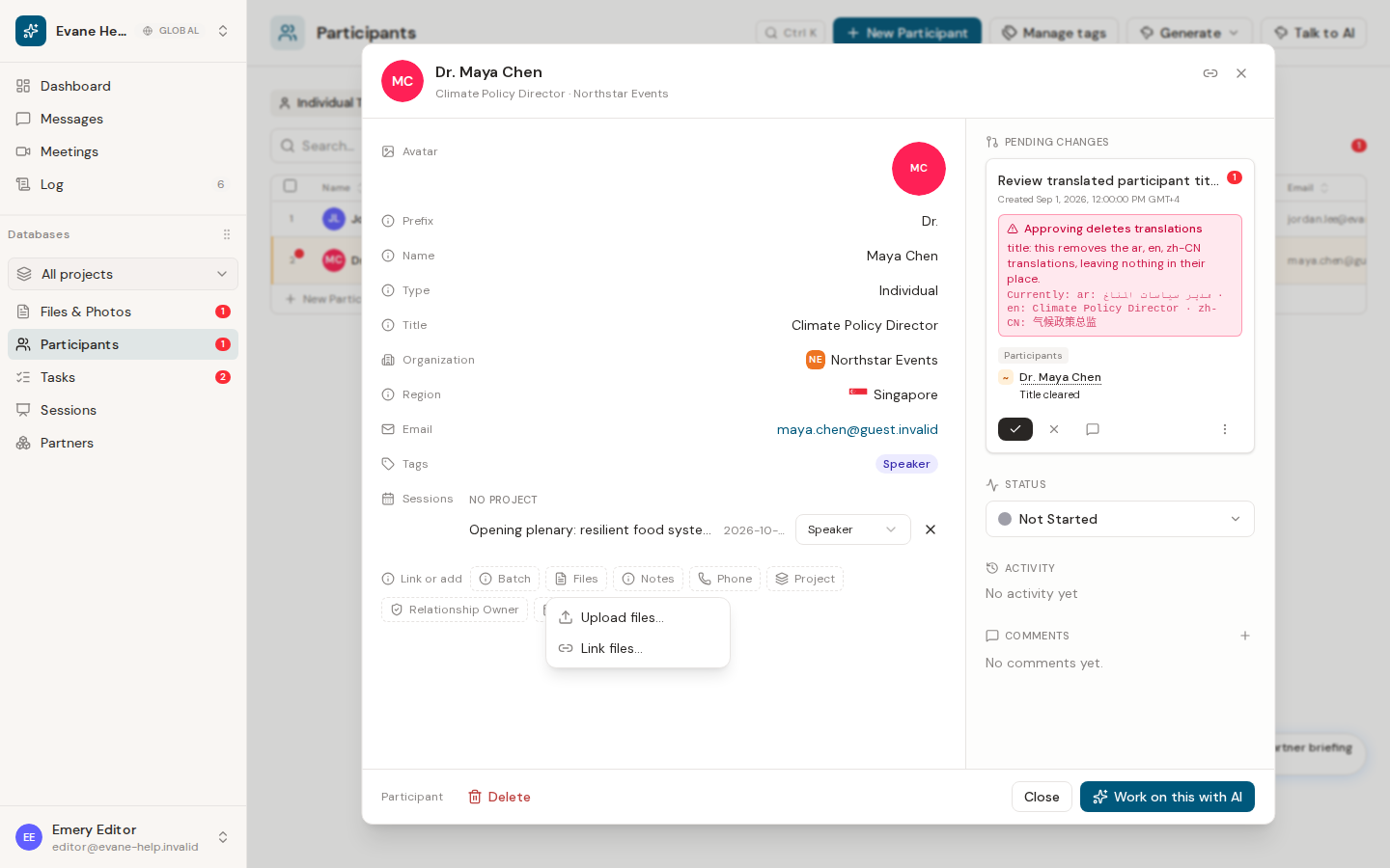 Generate participant invitation letters in Formist