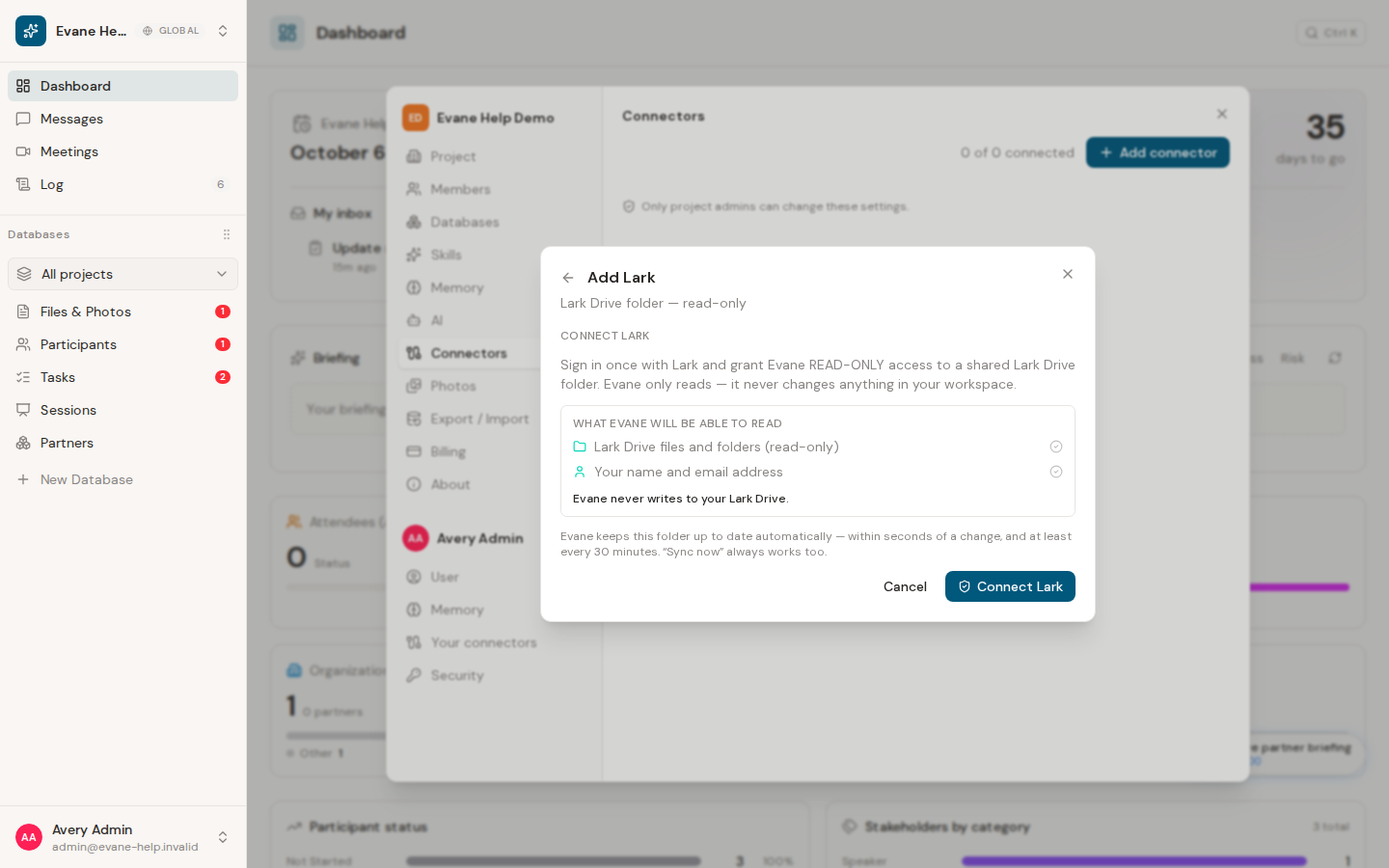Connect a Lark Drive folder in Formist