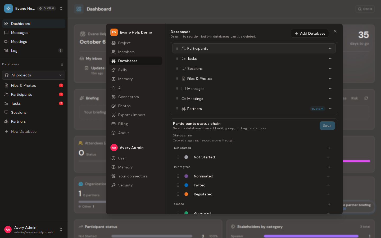 Create and configure Databases in Formist