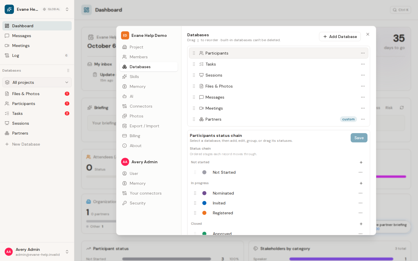 Create and configure Databases in Formist