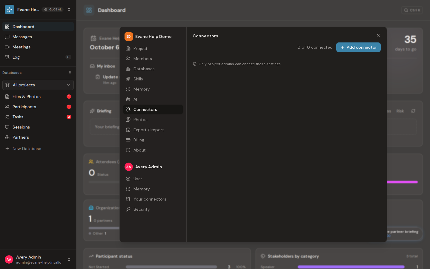 Manage Space connectors in Formist