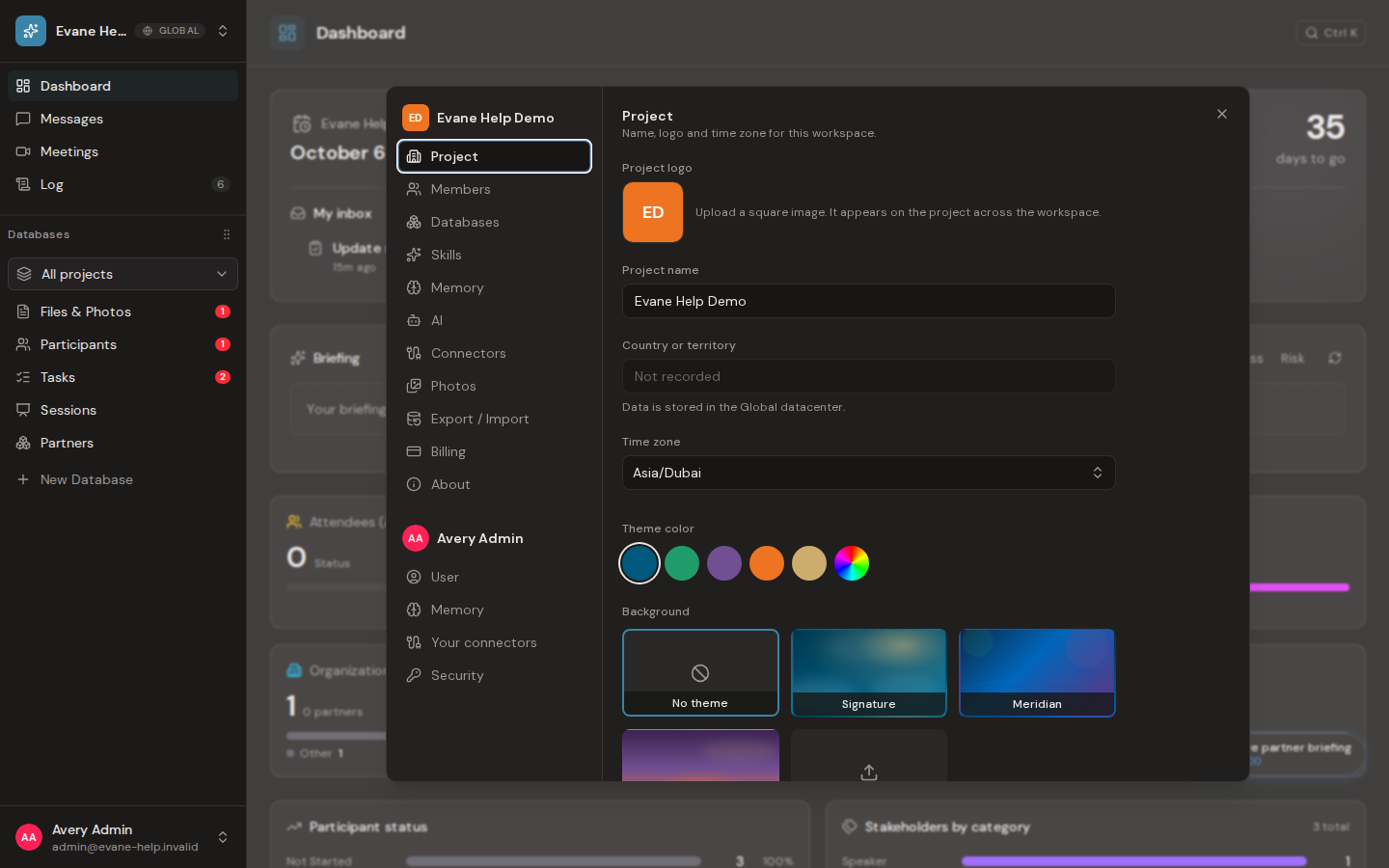 Change the space name, logo, and timezone in Formist
